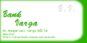 bank varga business card